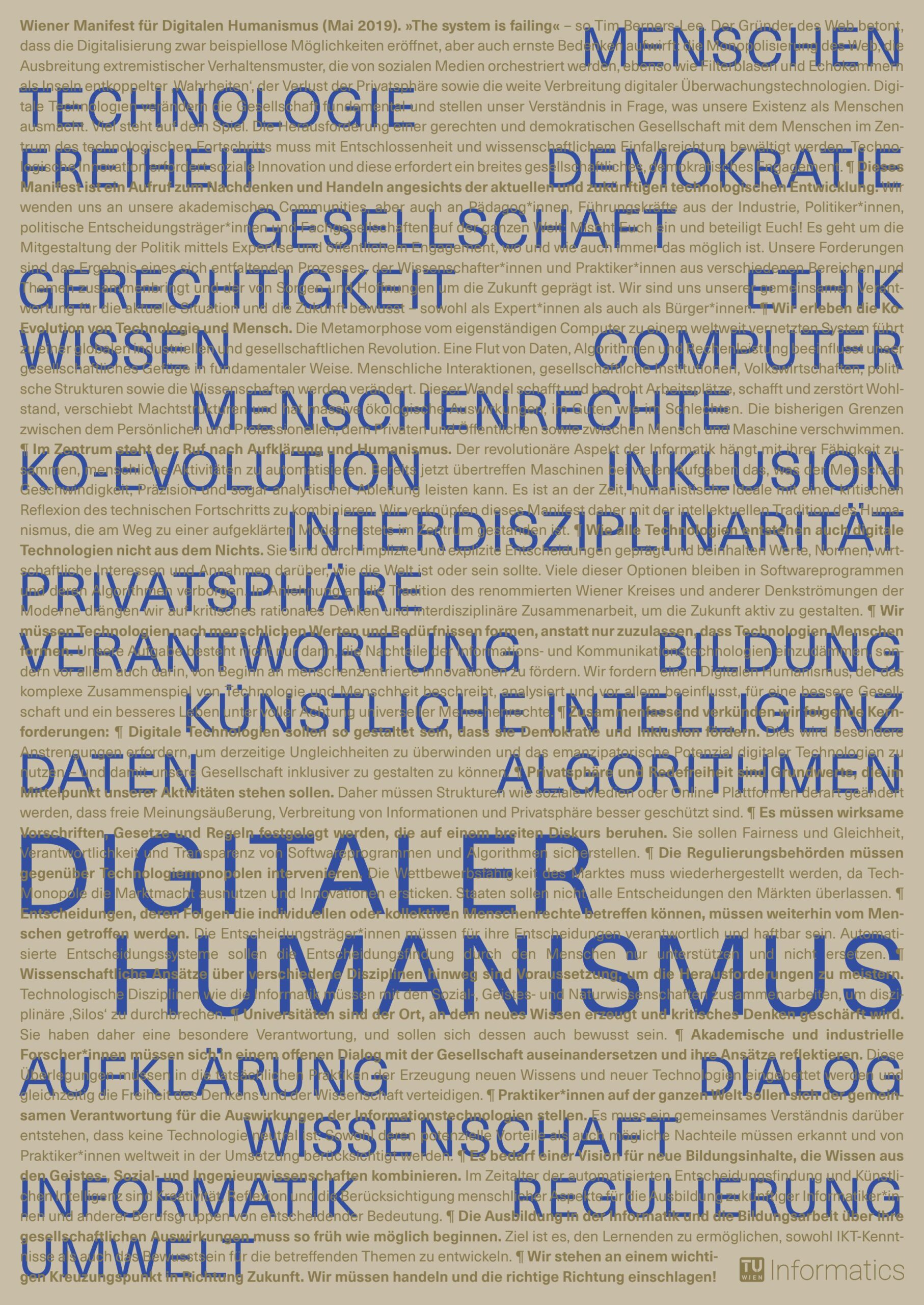 Vienna Round on Digital Humanism: Poor Algorithm – Knowledge Transfer in the Age of Digitalization