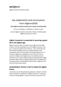 Key statements and conclusions from DigHum2025